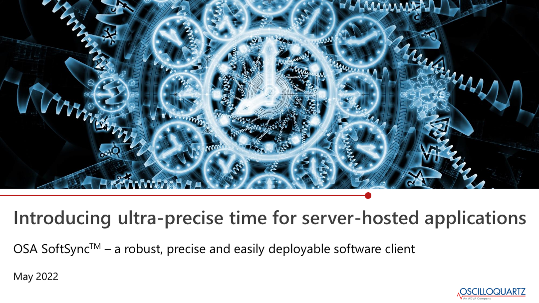 Osa SoftSync: ultra-precise time for server-hosted applications: Osa SoftSync