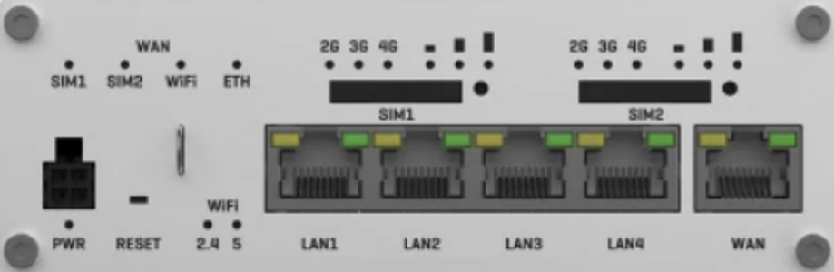 Teltonika Networks Router RUTx12 - zijkant